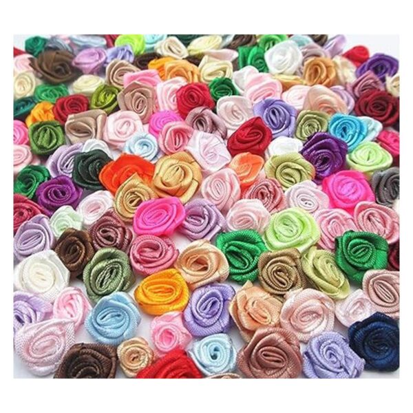 Libiline 200 lazos de satén Mix Lots Rose Flowers para_2