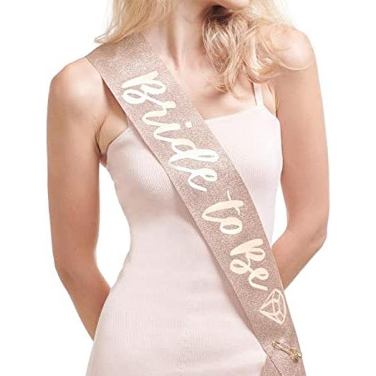 xo Fetti Faja de despedida de soltera con purpurina de
