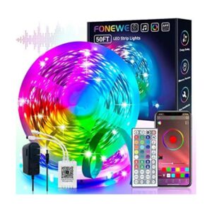 FONEWE Luces LED de 50 pies para dormitorio tira de_1