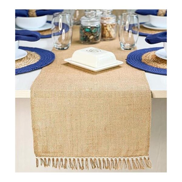 Chardin home arpillera de yute 100 natural con flecos de_6