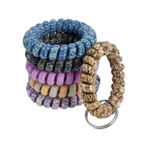 BIHRTC Paquete de 6 llaveros de pulsera llavero de
