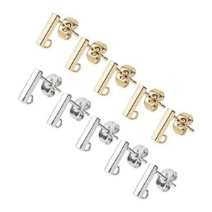 UNICRAFTALE Aretes hipoalergénicos con bucle 40 piezas de