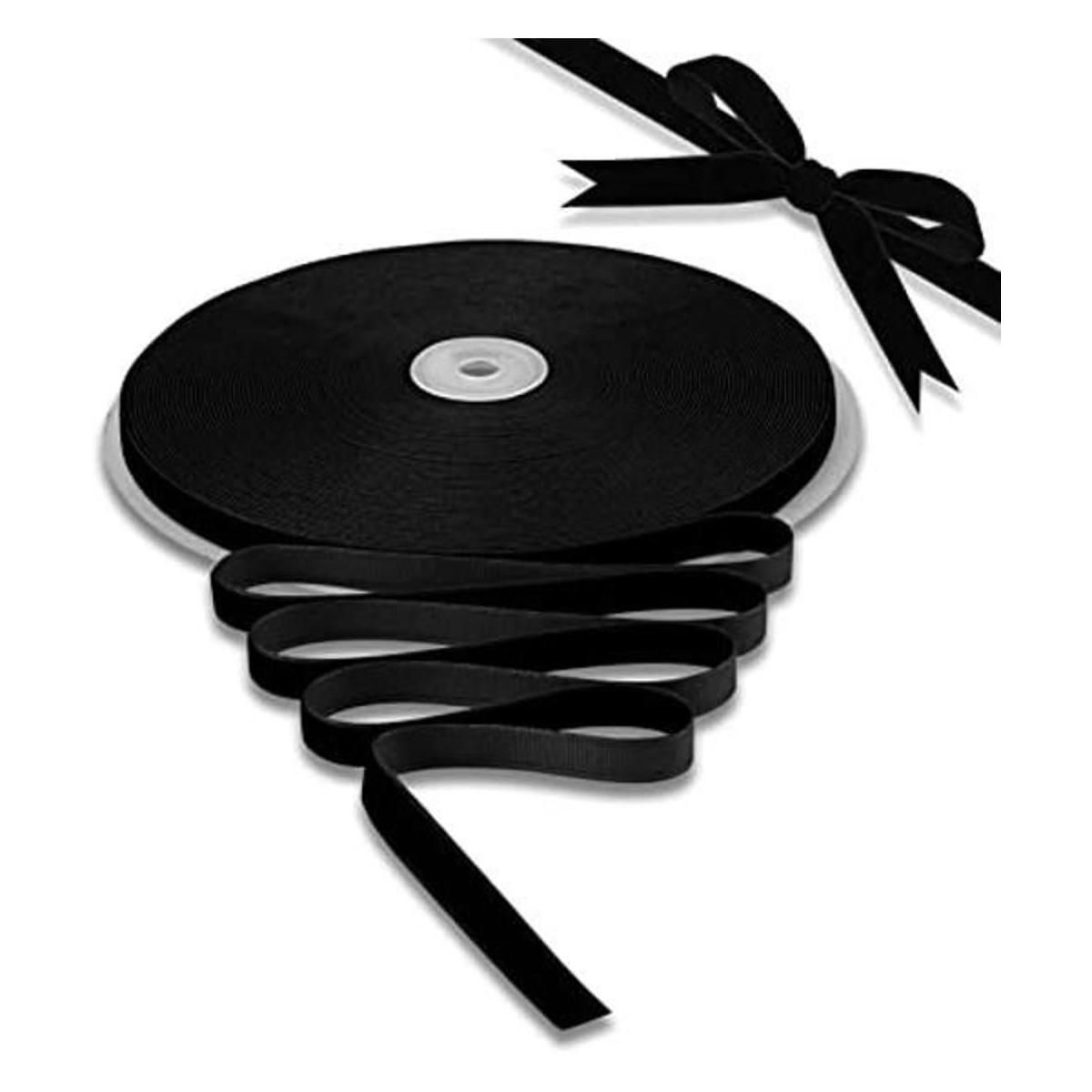BokingOne Cinta de terciopelo negro de 38 pulgadas x 30