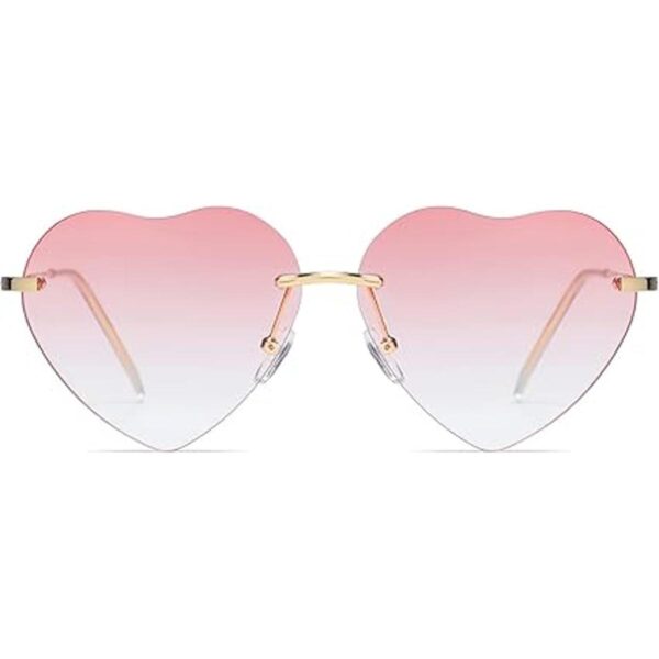 Dollger Lentes de sol de corazón marco fino de metal_2