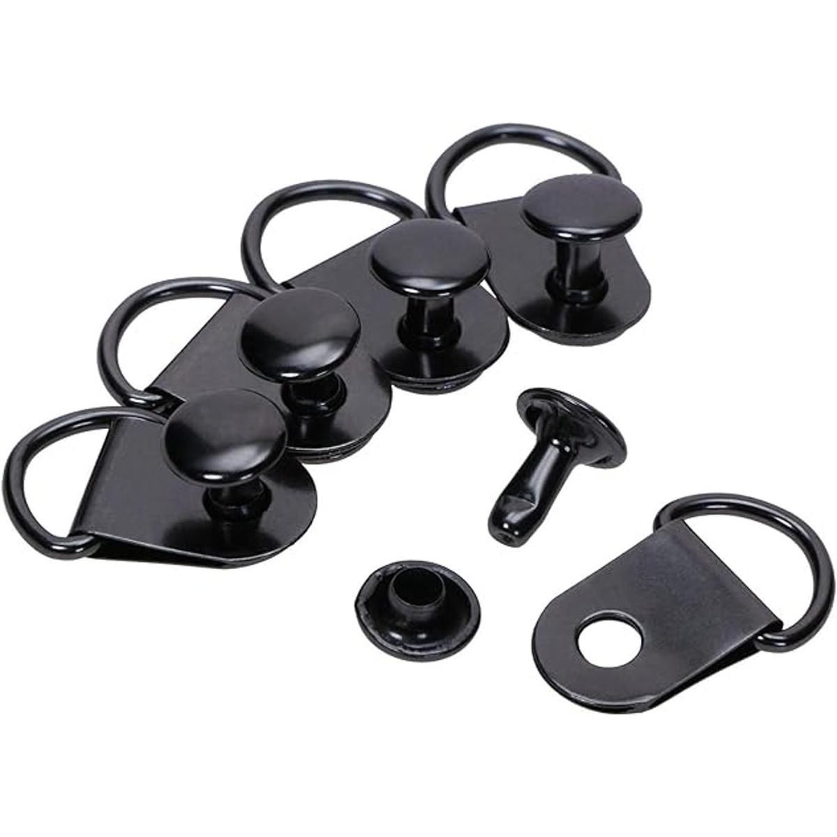 ONLYKXY 50 piezas de gancho de encaje negro para botas de