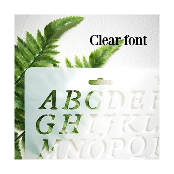 Paquete de 4 plantillas de pintura de plástico con letras