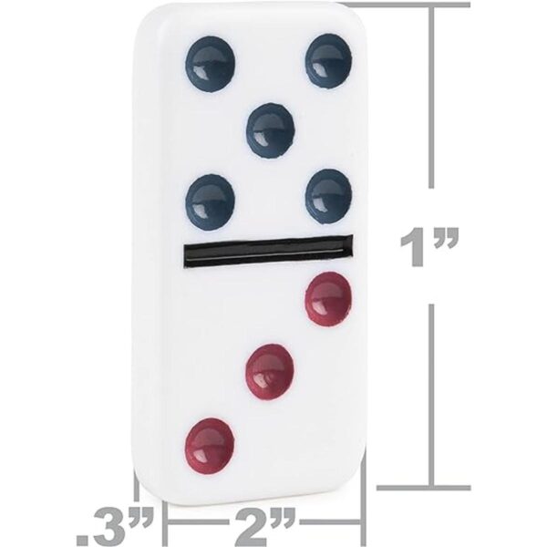 Juego de dominó Double Nine en lata de almacenamiento_5