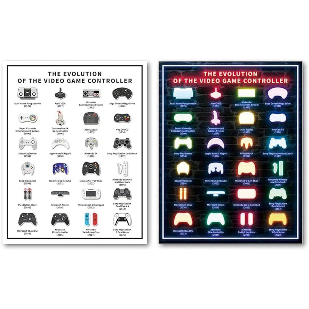 Póster de control de videojuegos arte de pared y pósteres