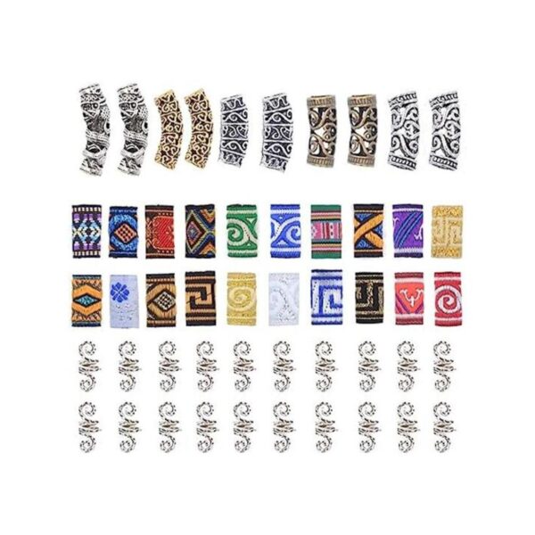 50 cuentas de tubo para el cabello runas vikingas_1