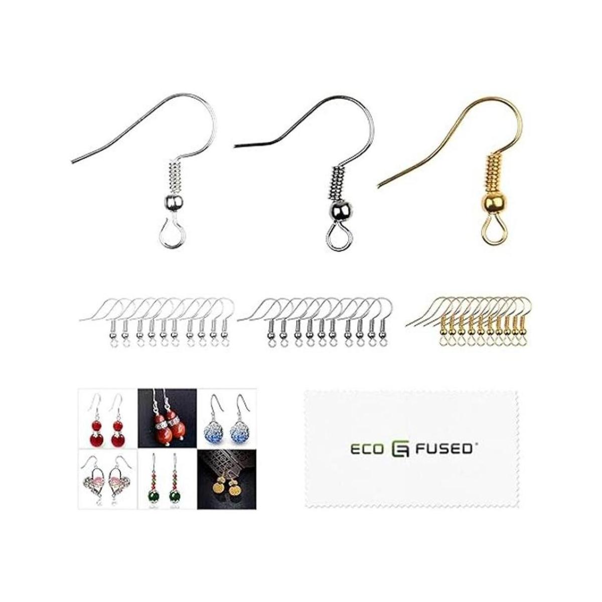 EcoFused Ganchos para aretes de 0.709 in 300 unidades
