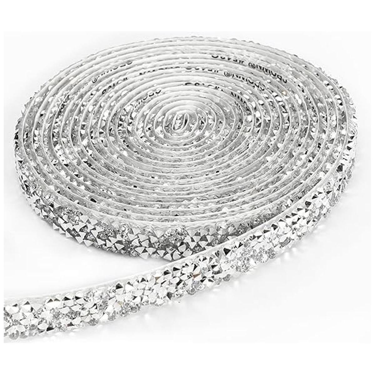 Cintas de resina con diamantes de imitación de 3 yardas