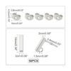 UNICRAFTALE 50 piezas de aretes rectangulares de acero