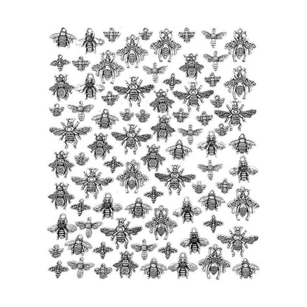 81PCS Aleación Abeja Abalorio de abeja JIALEEY Antiguo_1