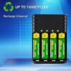 Pilas recargables AAA NiMh AAA 600 mAh recargables 1.2 V_6