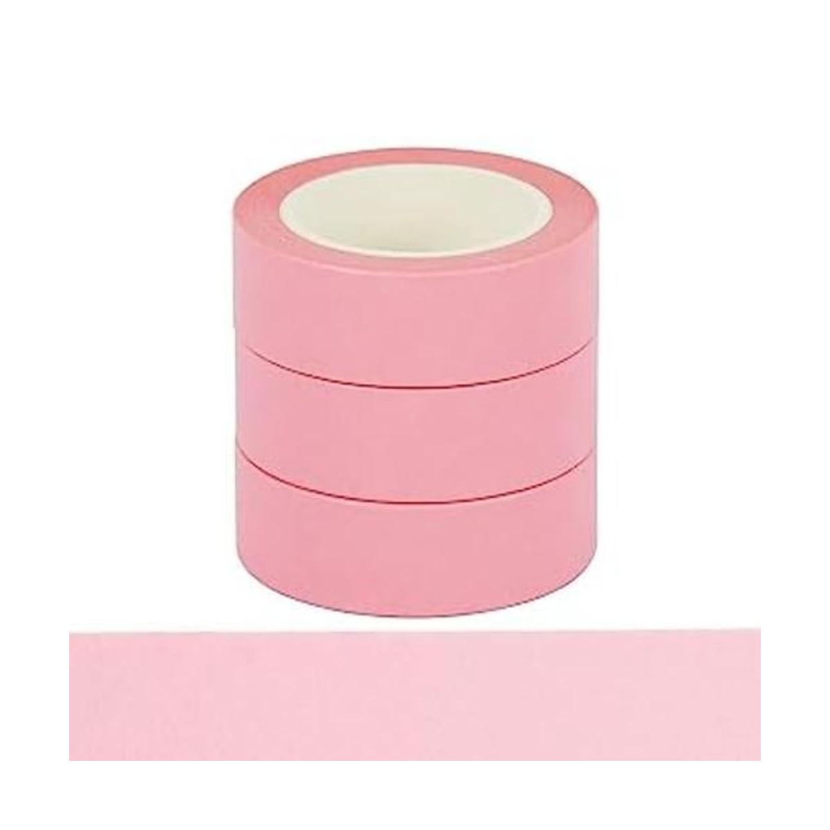 Juego de cinta adhesiva Washi rosa 32 pies x 0.6