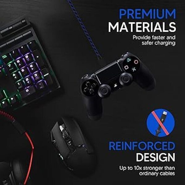 TALK WORKS PS4 Controller Charging Cable for Playstation_3