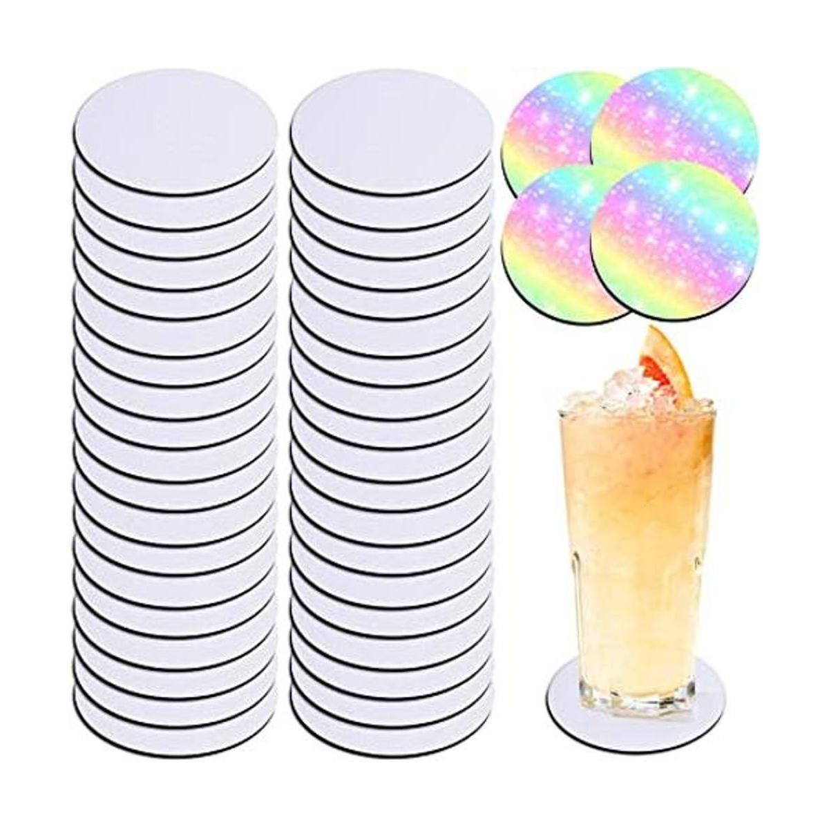 Posavasos redondos en blanco para sublimación circular en
