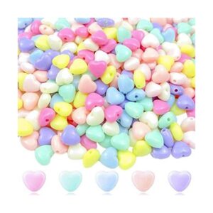 Mulutoo 400 cuentas de corazón de acrílico de color