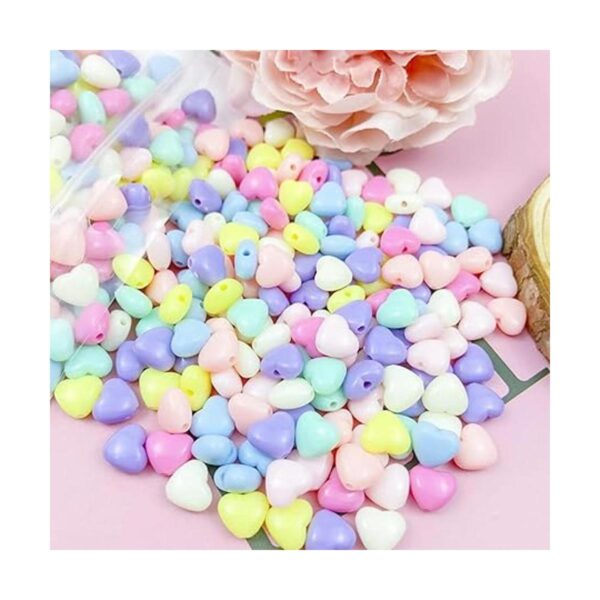 Mulutoo 400 cuentas de corazón de acrílico de color