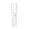 Cremallera invisible de 18 pulgadas blanco no separación