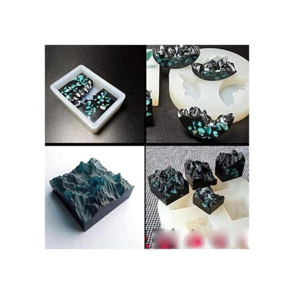 BUZHI Moldes de silicona para moldear joyas de resina para