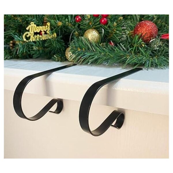 Juego de 6 soportes de calcetín de Navidad para chimenea_5