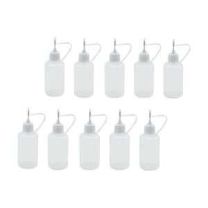 10 botellas aplicadoras de punta de precisión de 1.0 fl