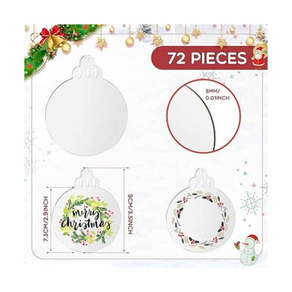 Colgantes de sublimación de Navidad en blanco de doble_3