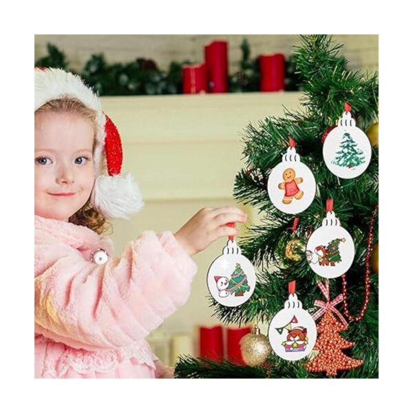 Colgantes de sublimación de Navidad en blanco de doble_2