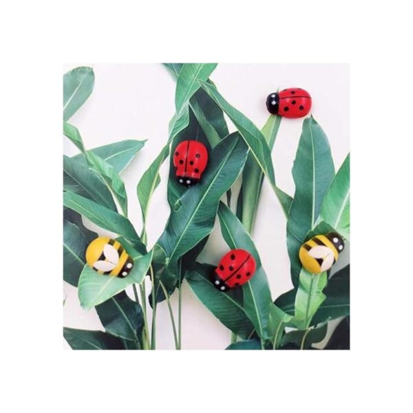 120 piezas de abejas de madera y mariquitas abejas planas