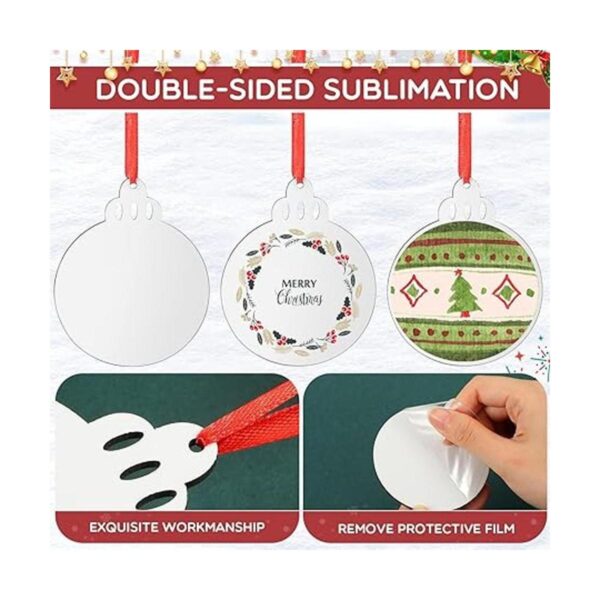 Colgantes de sublimación de Navidad en blanco de doble_4