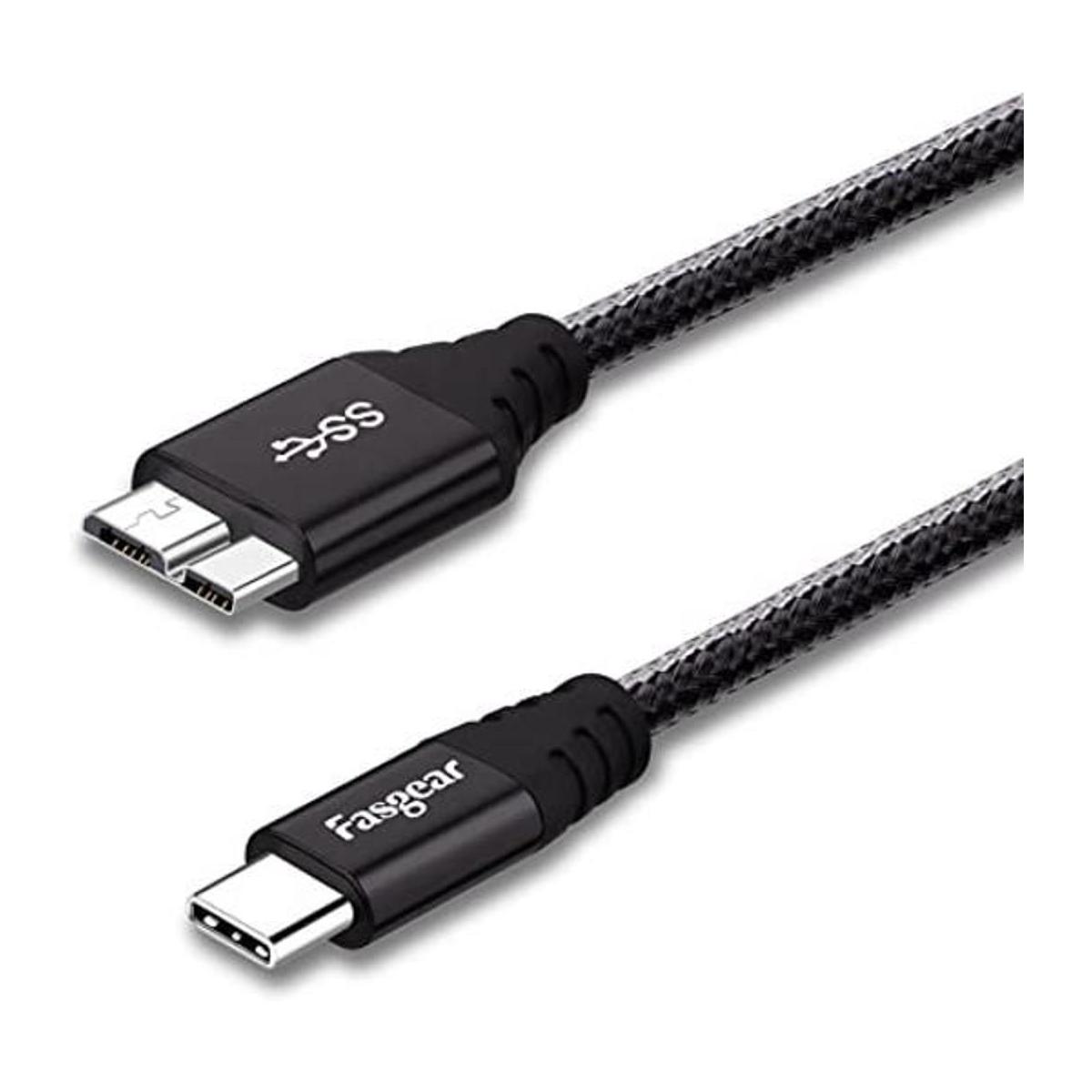 Cable USB C a Micro 3.0 de 1 pie conector de metal