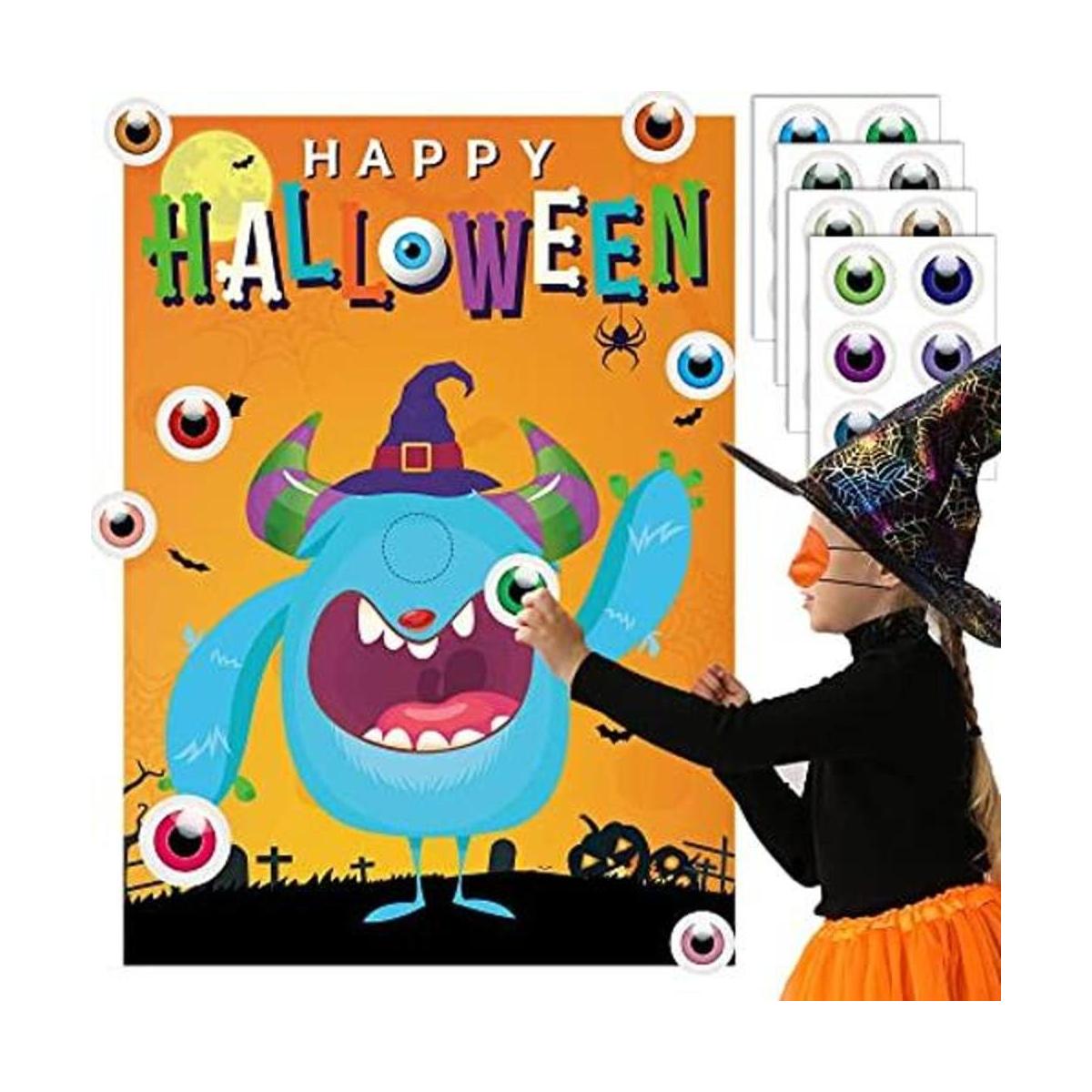 Pin The Eye on The Monster Game Pin The Game Halloween