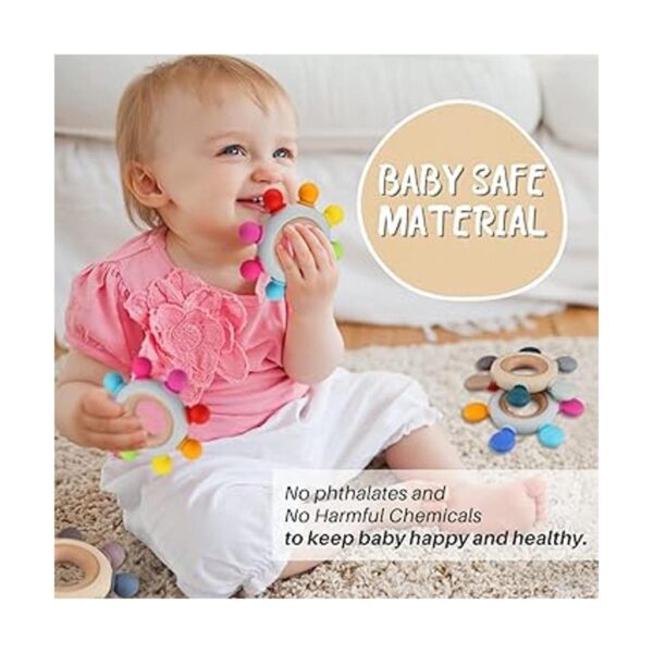 Juguetes de dentición para bebés anillos masticables de_2