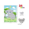 Juego de 24 piezas con pin the Nose on the Elephant Party_2
