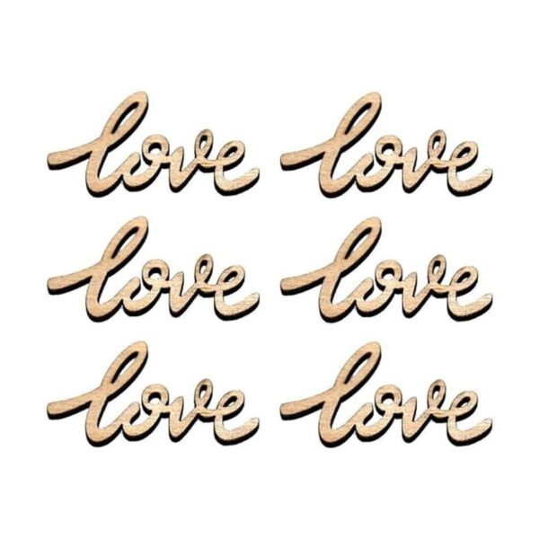 30 piezas de Little Love Wood Crafts DIY Recortes de