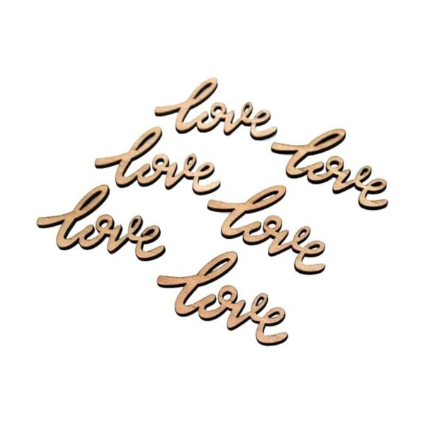 30 piezas de Little Love Wood Crafts DIY Recortes de