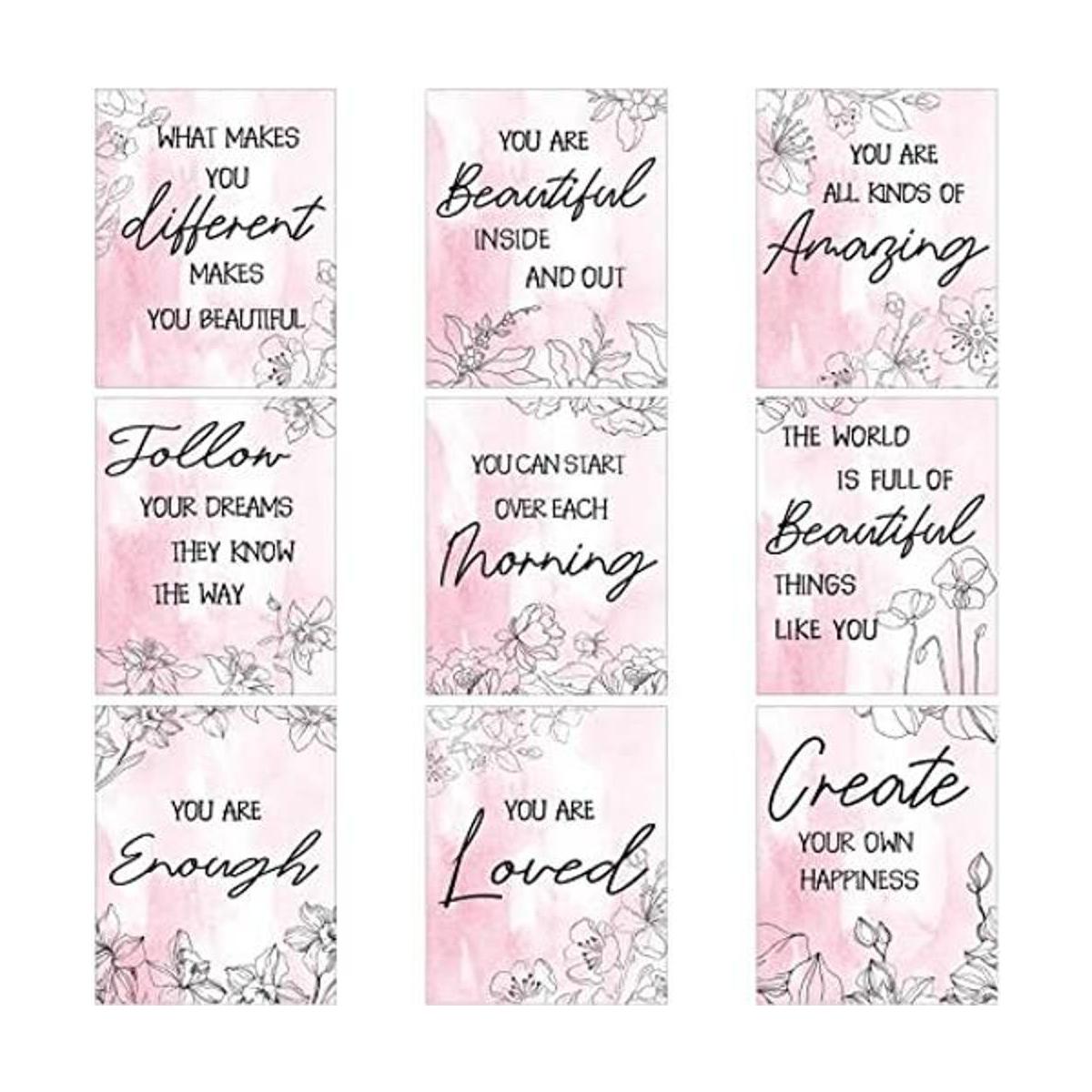 inspiradoras de pared arte moderno floral rosa