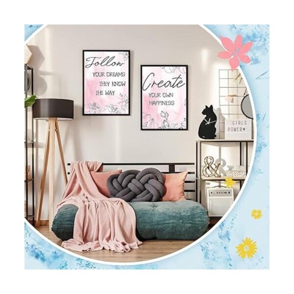 inspiradoras de pared arte moderno floral rosa_5