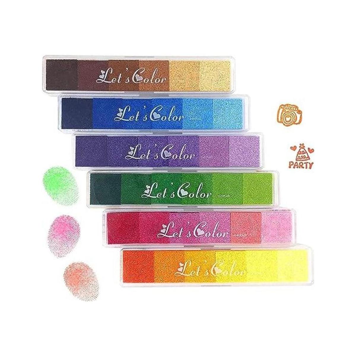 Aphlos Sellos de tinta para manualidades 36 colores
