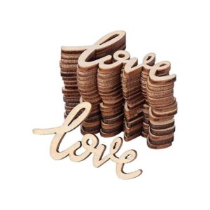 30 piezas de Little Love Wood Crafts DIY Recortes de
