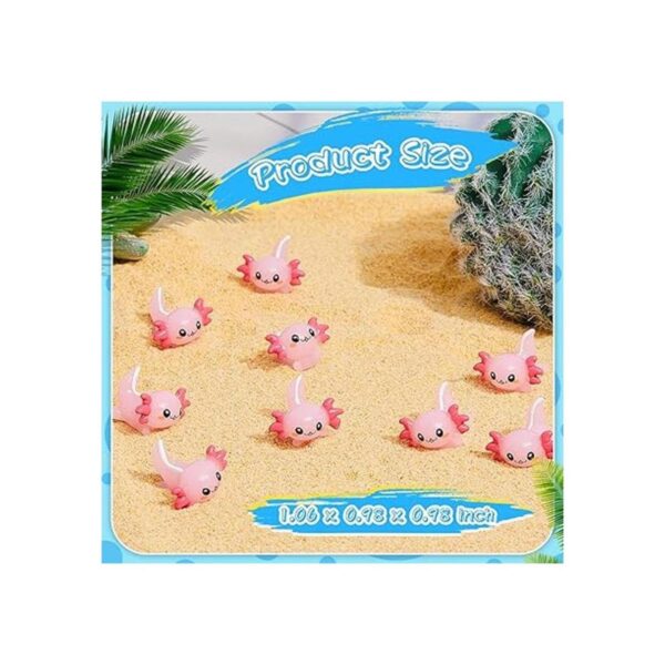 12 piezas de mini resina Axolotl Slime Charm Axolotl