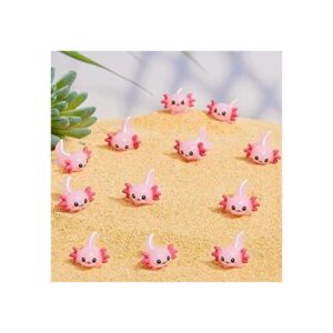12 piezas de mini resina Axolotl Slime Charm Axolotl