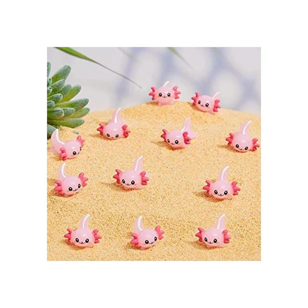 12 piezas de mini resina Axolotl Slime Charm Axolotl