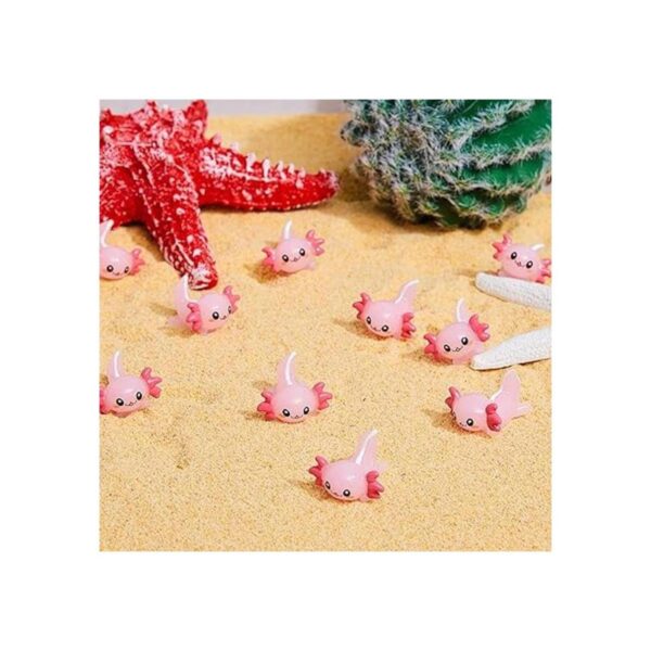 12 piezas de mini resina Axolotl Slime Charm Axolotl
