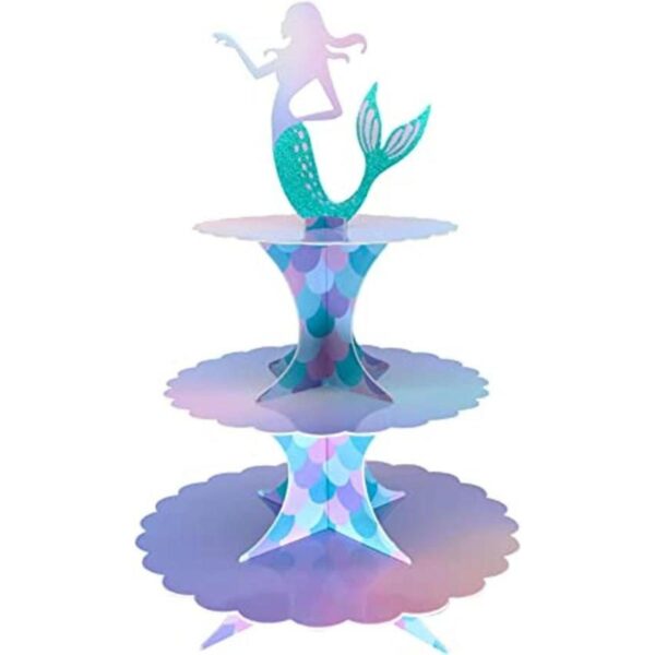 Soporte para pastel de sirena de 3 niveles suministros_1