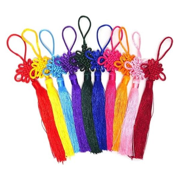 Honbay 10 piezas hechas a mano de nudo chino borla para