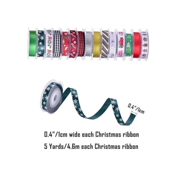 Kingovalley 15 rollos de cintas de Navidad cintas de