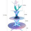 Soporte para pastel de sirena de 3 niveles suministros_5