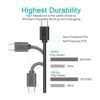 SCOVEE Cable micro USB corto de 12.0 in para teléfonos_2